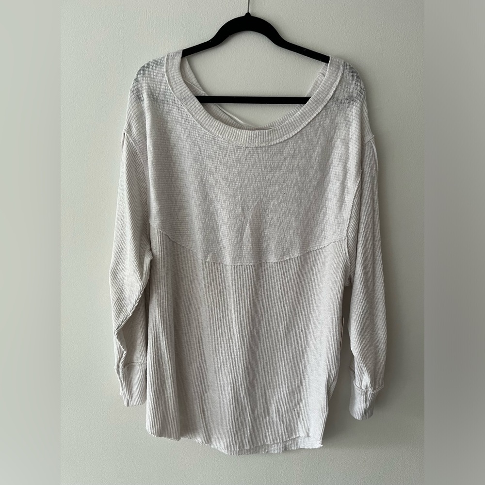 Free People puff sleeve tunic white L